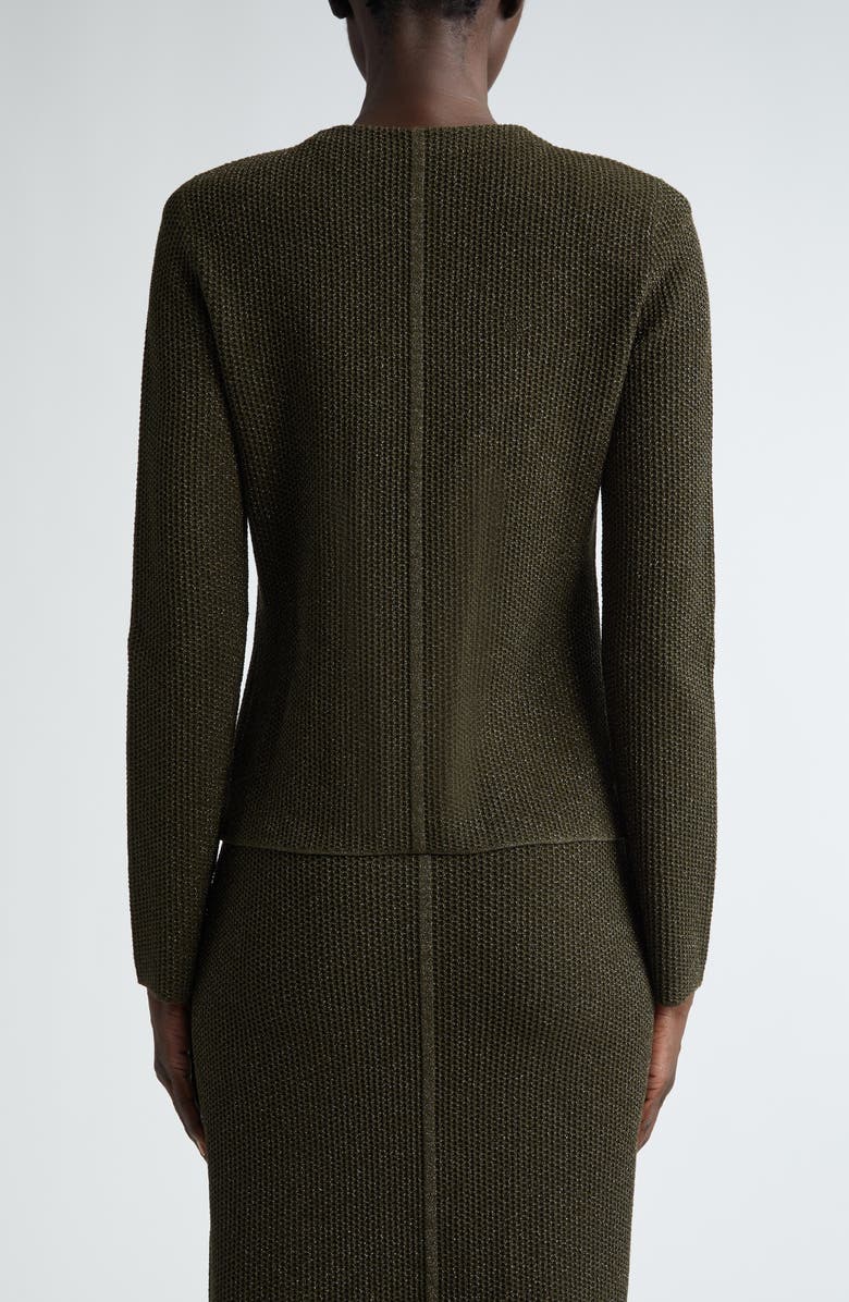 St. John Collection Two-Layer Stretch Mesh Crop Jacket, Alternate, color,