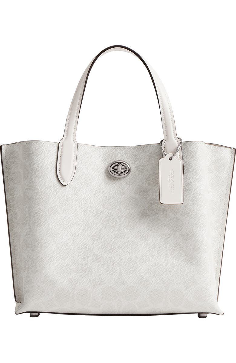 COACH Willow Signature Coated Canvas Crossbody Bag, Main, color, White Chalk