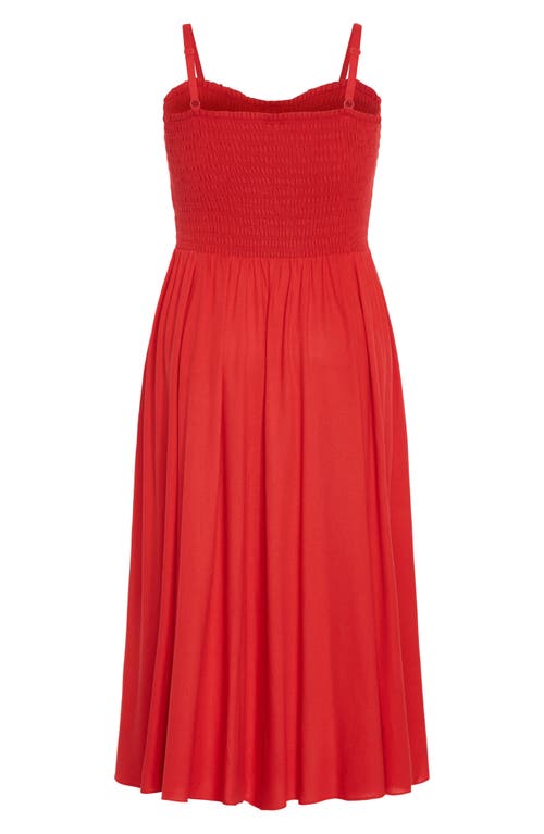 Shop City Chic Jazmine Midi Sundress In Red