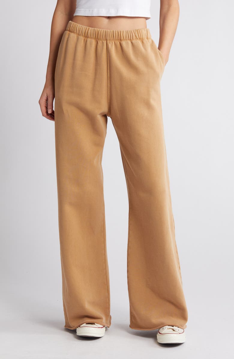 Re/Done Wide Leg Organic Cotton Sweatpants, Main, color, 