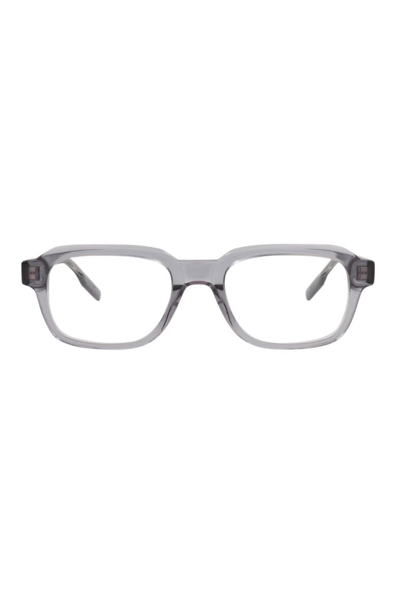 52mm Square Optical Glasses, Main, color, GREY TRANSPARENT