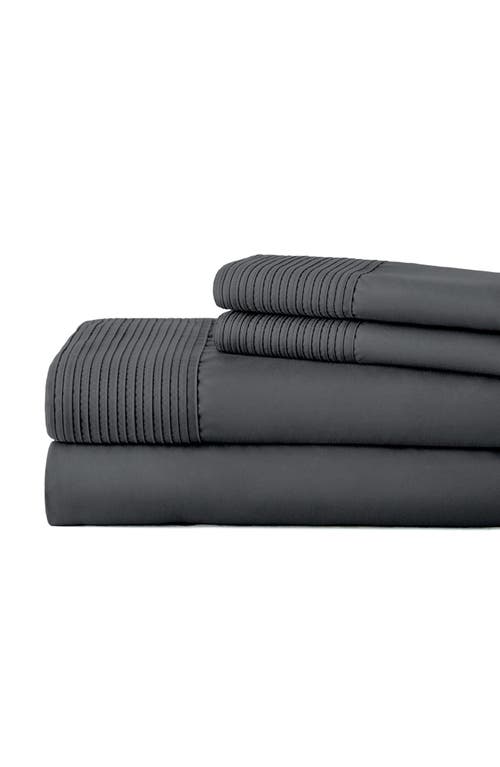 Southshore Fine Linens Premium Collection Pleated Extra Deep Pocket Sheet Set In Slate