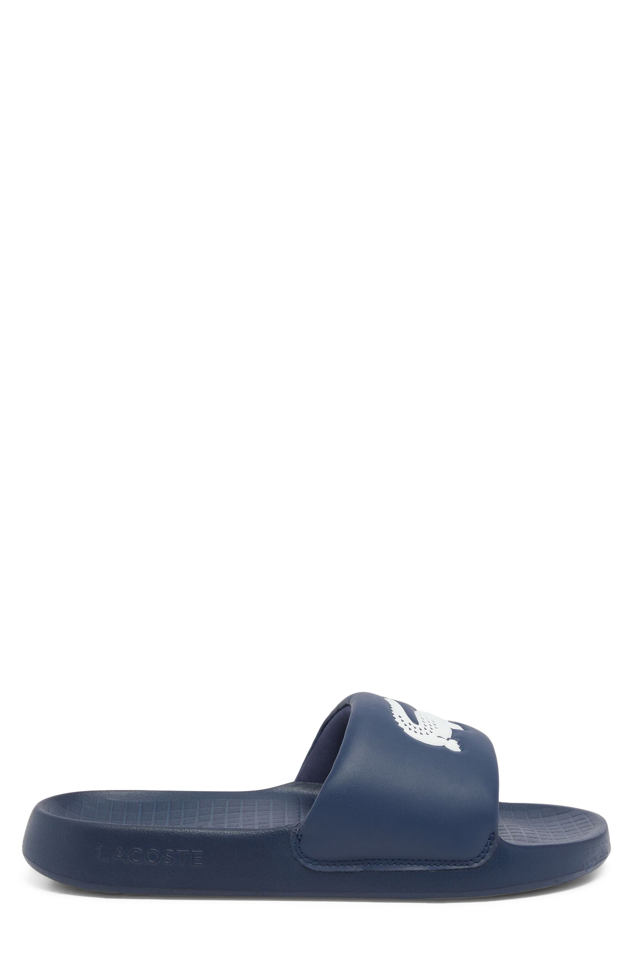 Serve Slide Sandal, Alternate, color, NAVY/ WHITE