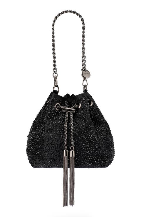 Mika Crystal Drawstring Top Handle Bag