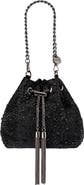 Olga Berg Mika Crystal Drawstring Top Handle Bag