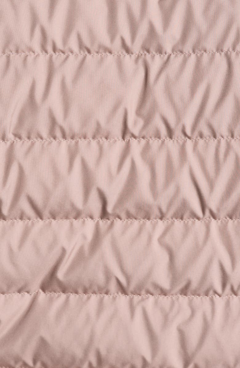 Moncler Wool Blend Knit & Quilted Down Cardigan, Alternate, color, Pink Taupe