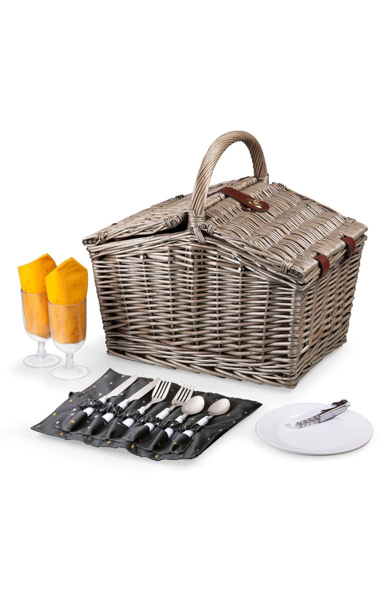Picnic Time 'Piccadilly' Wicker Picnic Basket, Alternate, color,