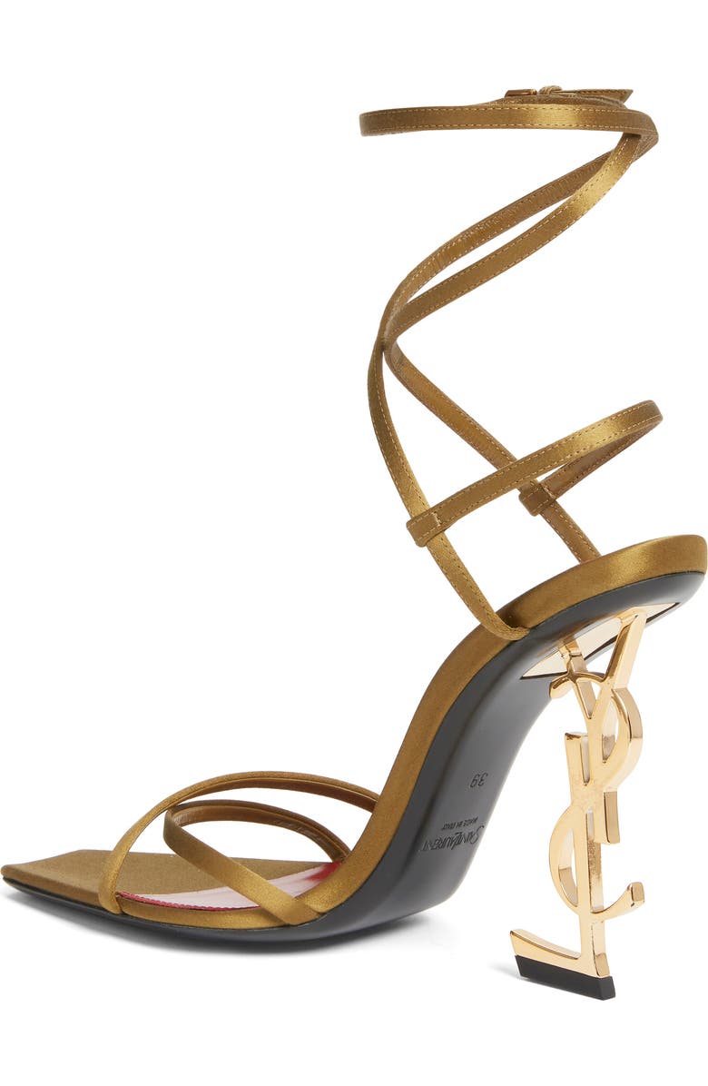 Saint Laurent Opyum Ankle Strap Sandal, Alternate, color, Cuba Gold