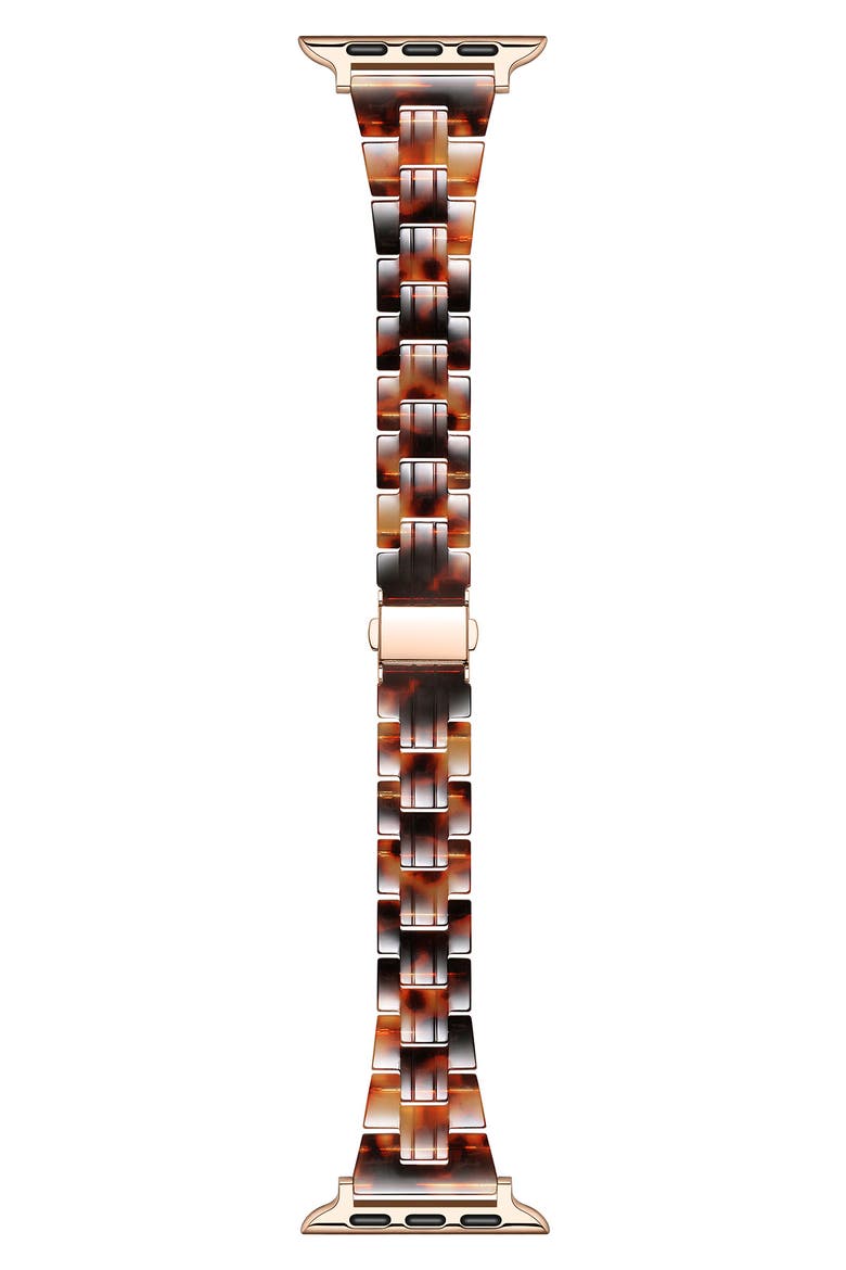 Autumn Resin Apple Watch® Bracelet Watchband, Main, color, BROWN TORTOISE