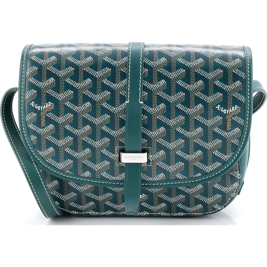 Pre-owned Goyard Goyard Belvedere Ii Messenger Bag Coated Canvas Pm In Green