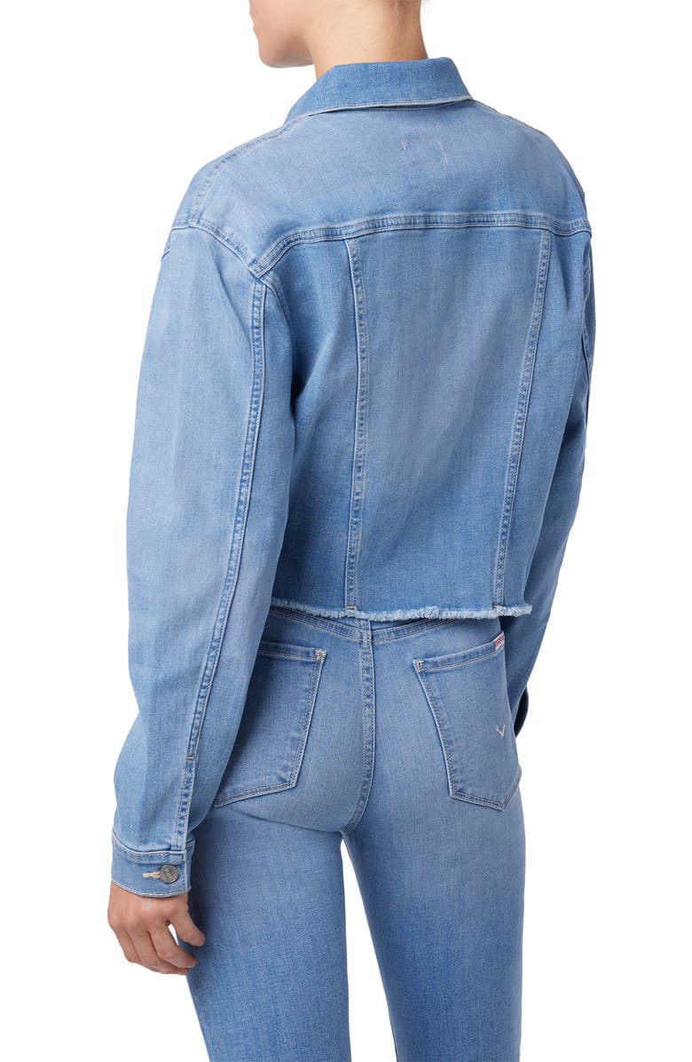 Hudson Jeans Crop Denim Shirt-Jacket, Alternate, color, Luna
