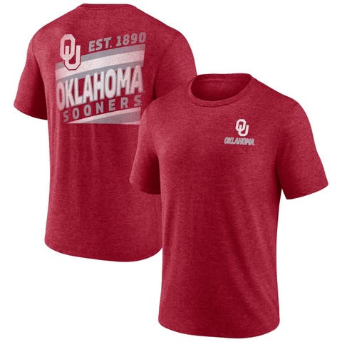 Heather Crimson Oklahoma Sooners Ideal Faded Tri-Blend T-Shirt