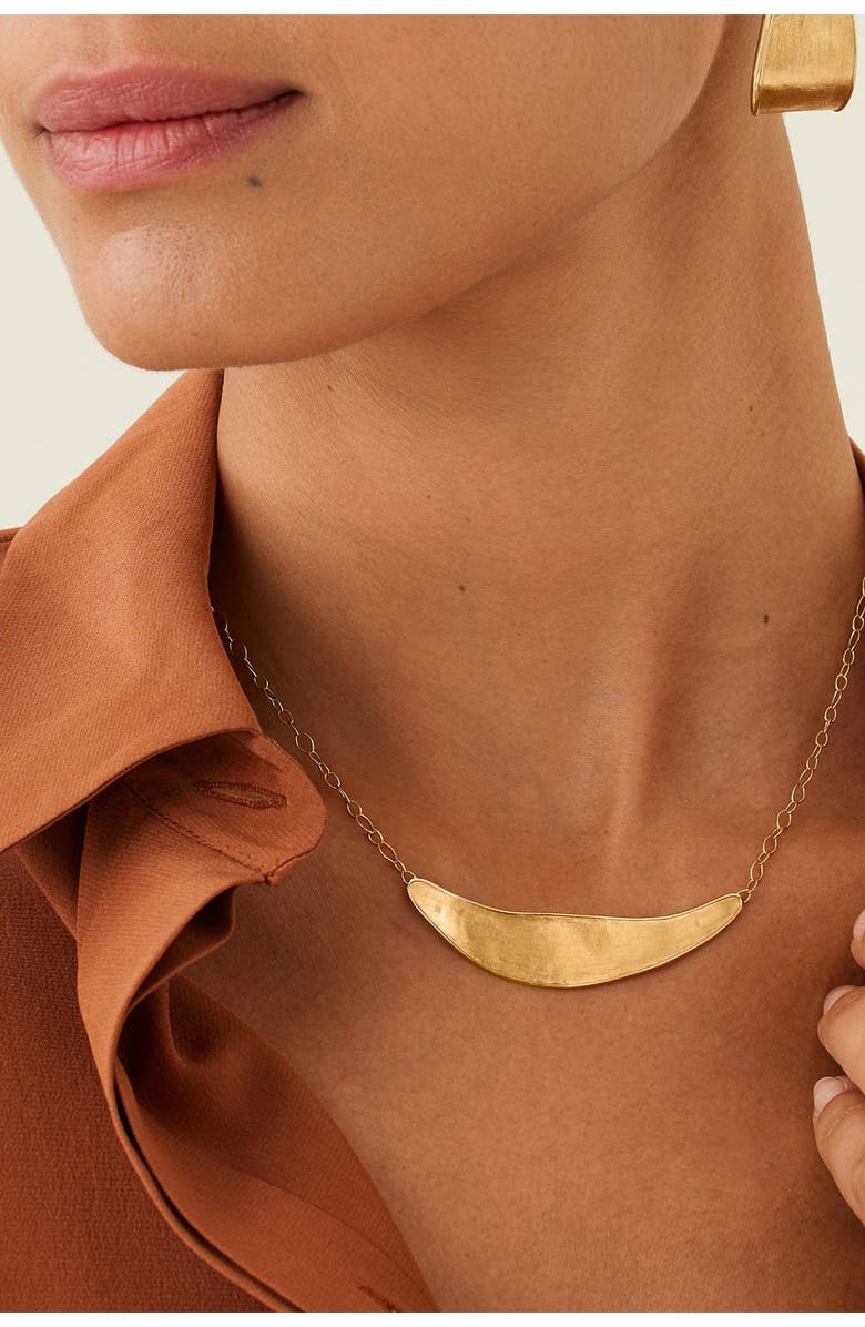 Marco Bicego Lunaria 18K Yellow Gold Half Collar Necklace, Alternate, color, Yellow Gold