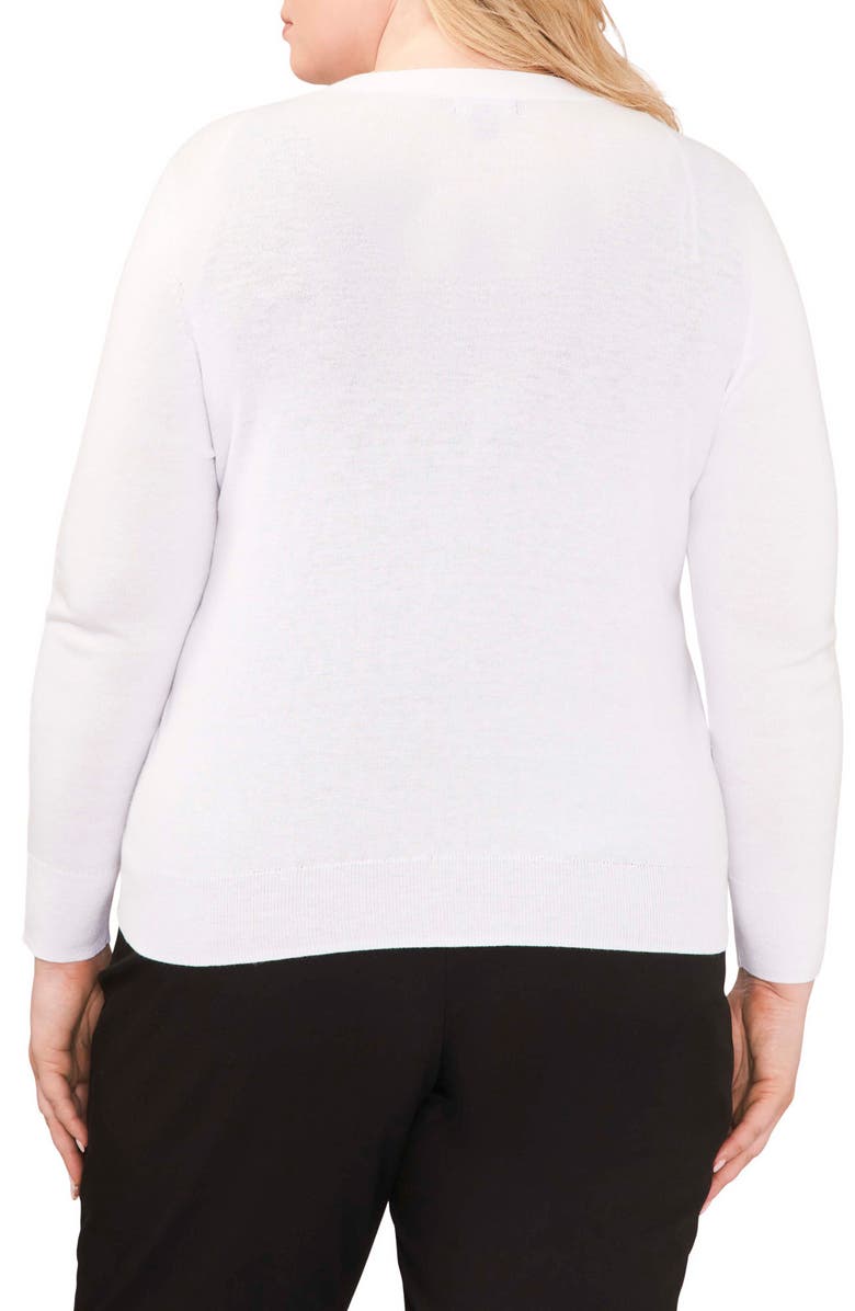 Halogen<sup>®</sup> V-Neck Cotton Blend Cardigan, Alternate, color, 