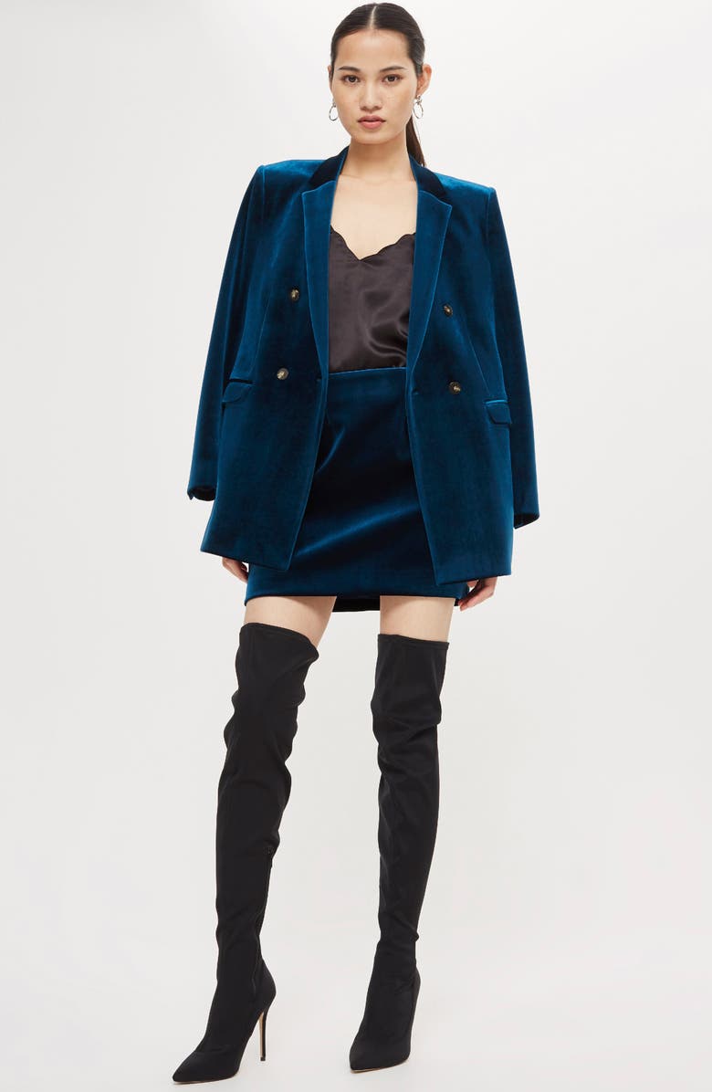 Topshop Satin Scallop Cami, Alternate, color,