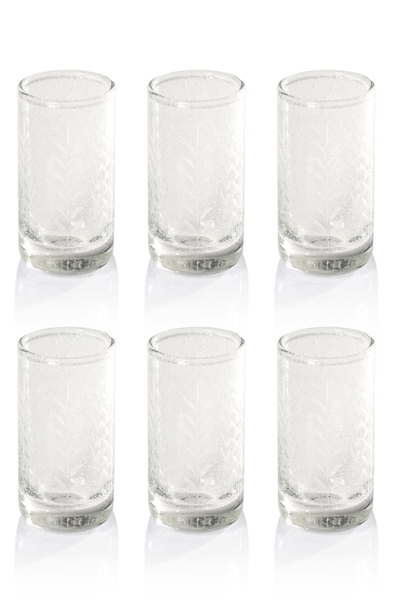 Zodax Etched Set of 6 Tequila Sipping Glasses, Main, color,