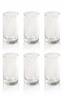 Etched Set of 6 Tequila Sipping Glasses