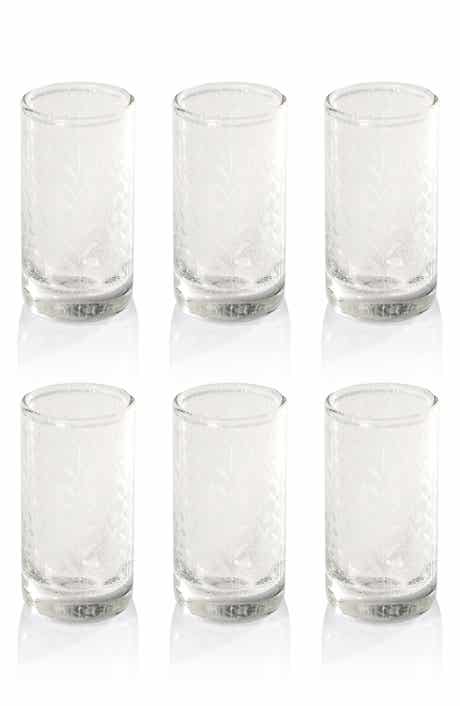 Zodax Etched Set of 6 Tequila Sipping Glasses