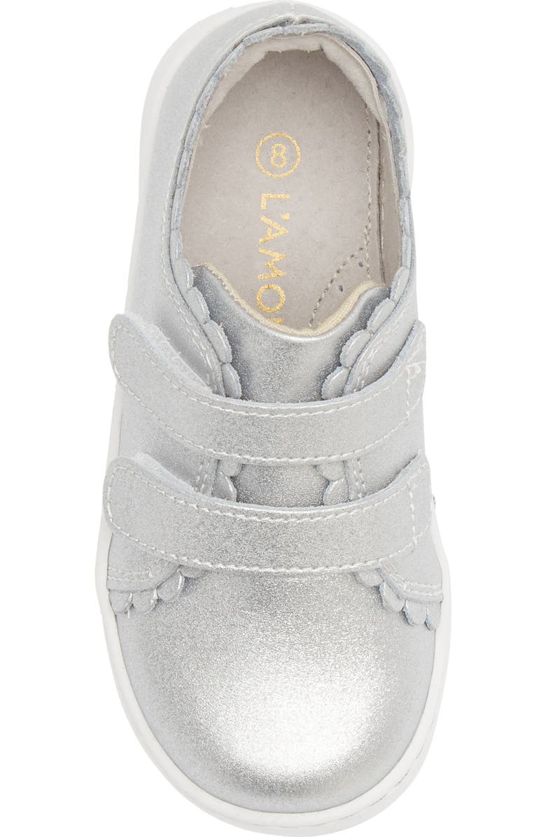 L'AMOUR Caroline Scallop Sneaker, Alternate, color, Silver