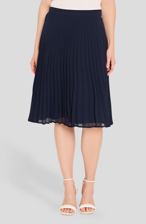 Pleated Chiffon Skirt
