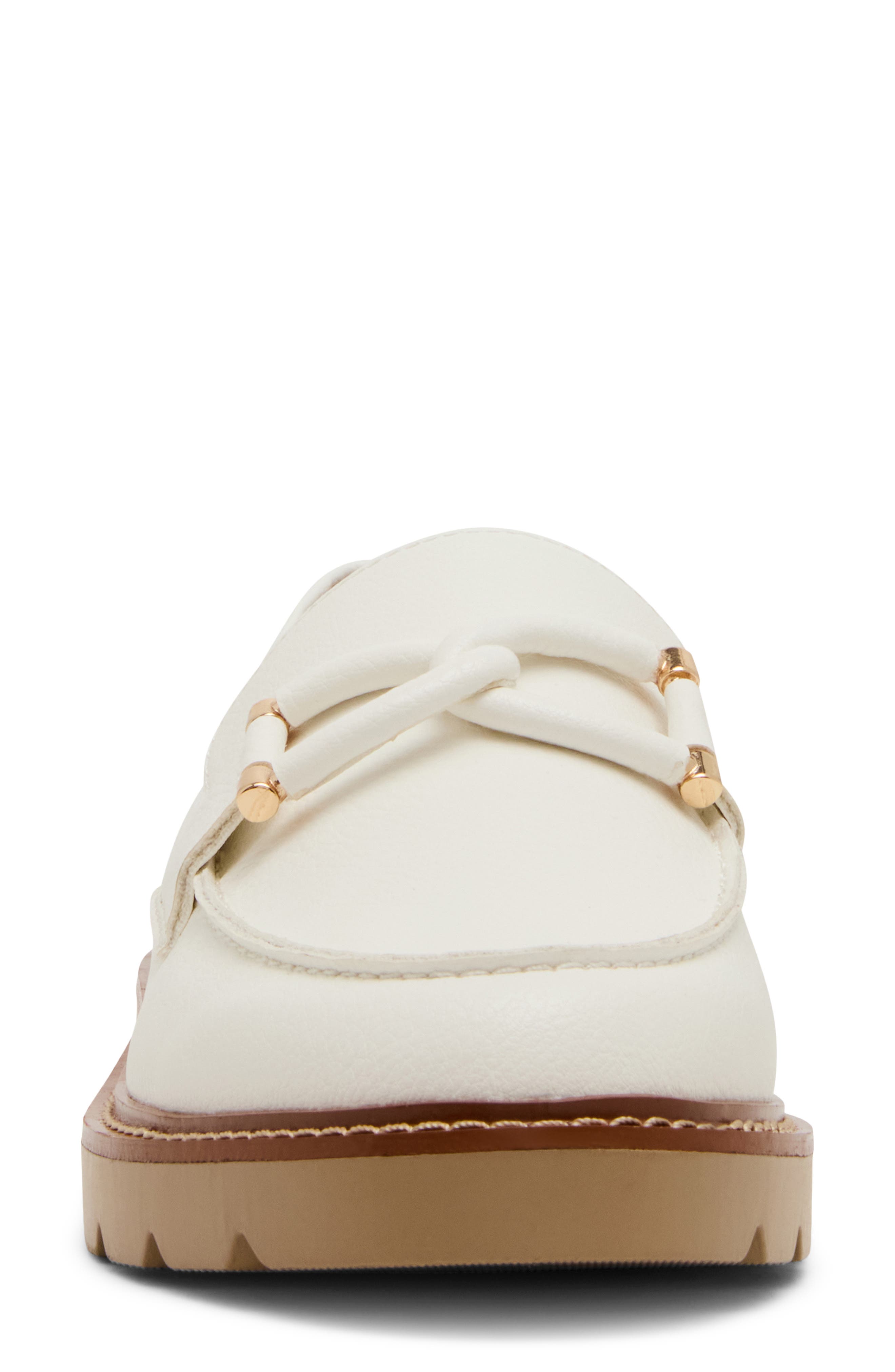 Ellison Moc Toe Loafer, Alternate, color, WHITE