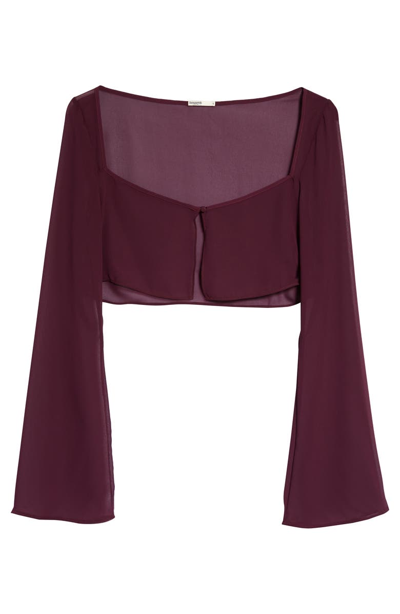 HOUSE OF CB Marseille Georgette Crop Cover-Up Top, Alternate, color,