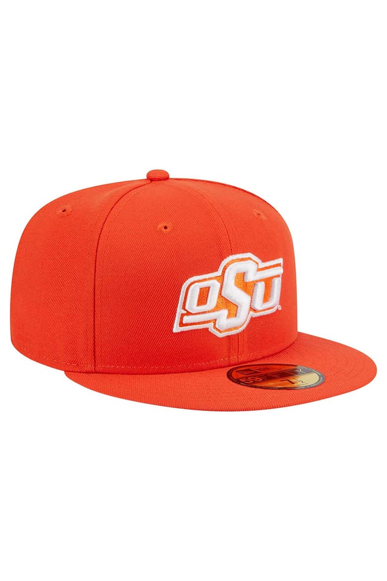 Men's New Era Orange Oklahoma State Cowboys 59FIFTY Fitted Hat, Alternate, color, Orange
