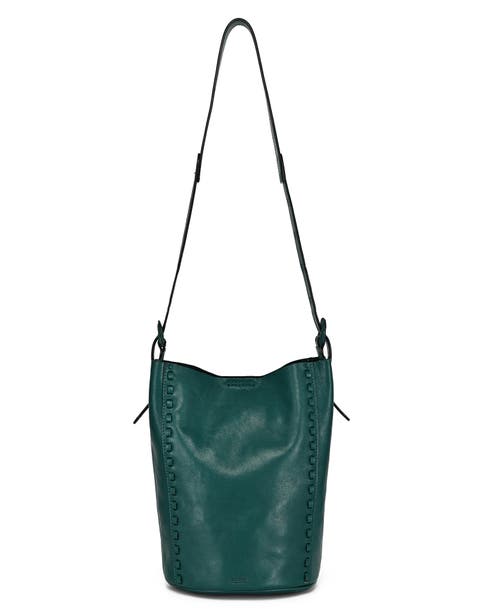 Juniper Genuine Leather Woven Barrel Crossbody Bag