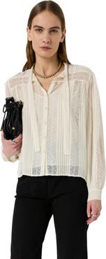 GERARD DAREL Cyrana Sheer Lace Shirt
