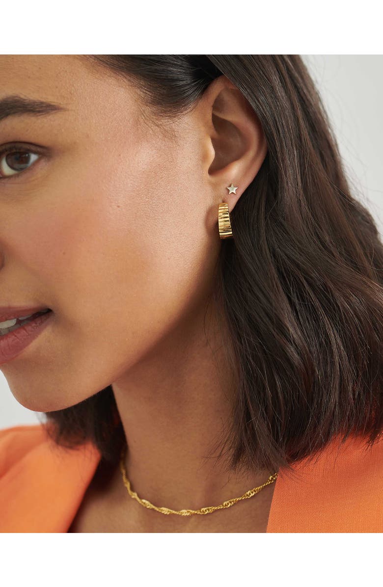 Edge of Ember Flare Hoop Earrings, Alternate, color, Flare