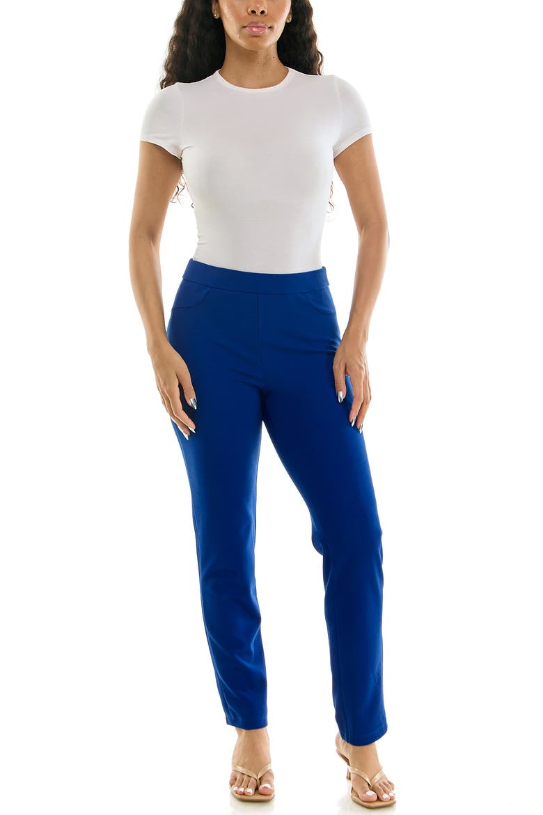 Elastic Waist Ankle Pants, Alternate, color, ROYAL