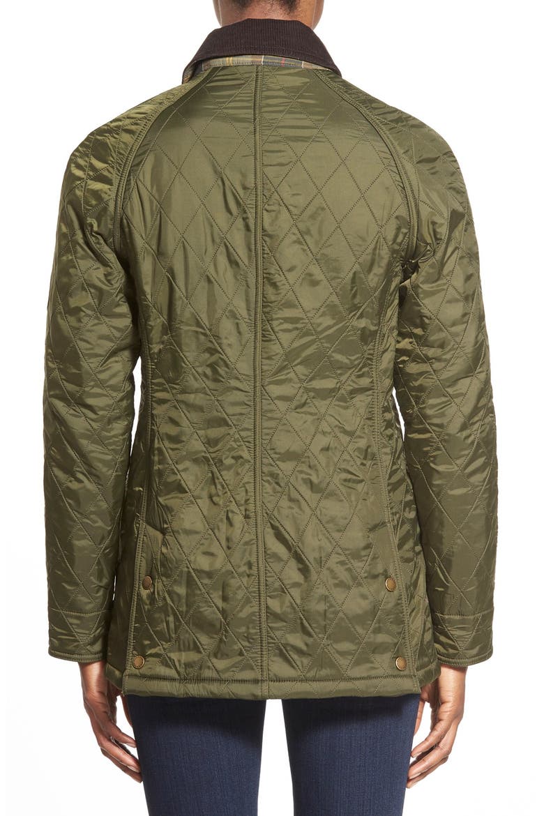 Beadnell Fleece Lined Quilted Jacket, Alternate, color, OLIVE/ OLIVE