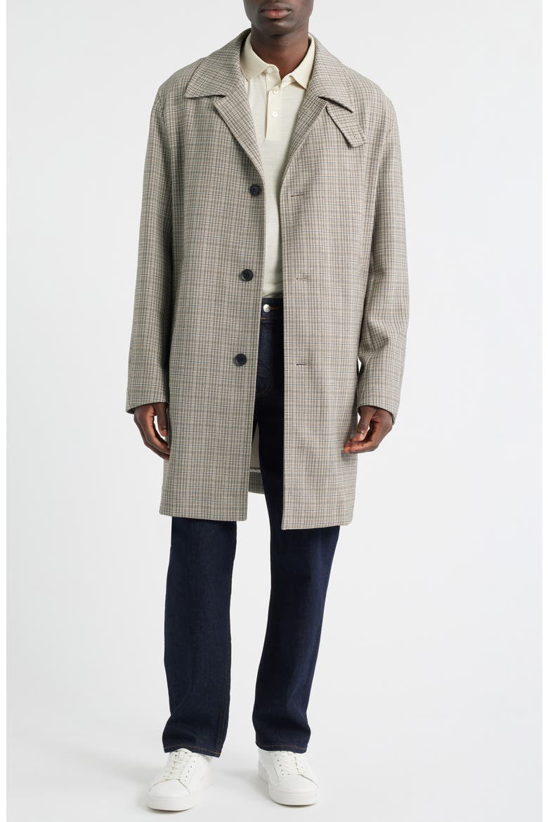 Clark Plaid Coat, Main, color, MEDIUM BEIGE