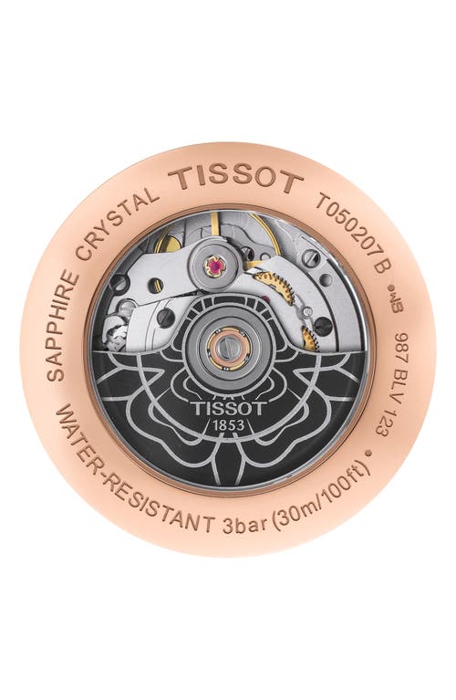 Tissot Lady Heart Flower Power Faux Leather Strap Watch, 35mm In White