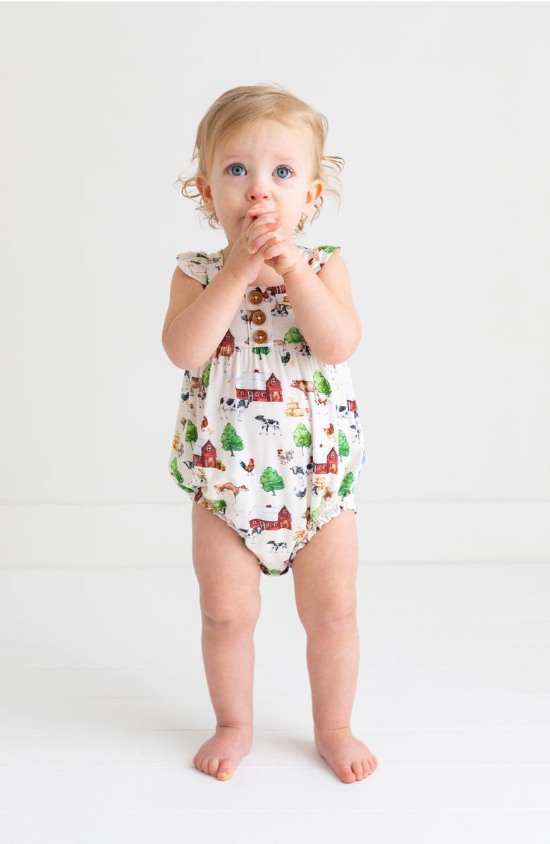 Posh Peanut Kids' Nashville Ruffle Bubble Romper, Alternate, color, 