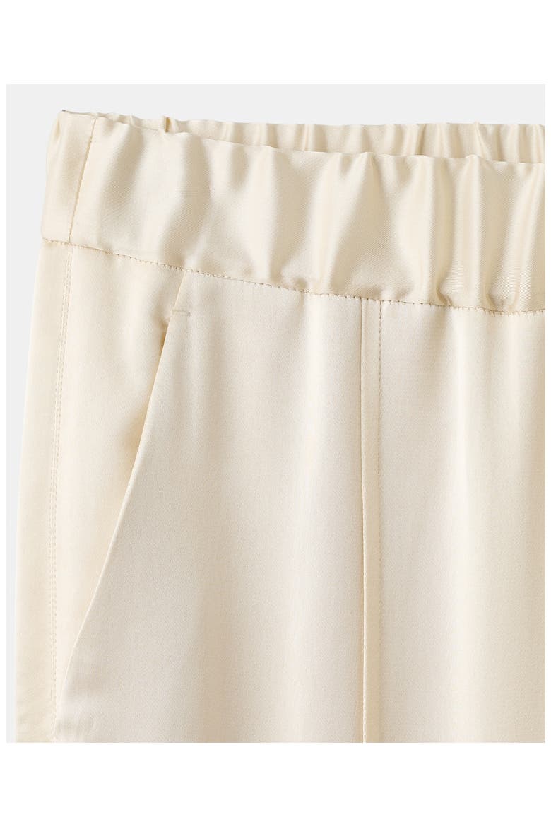Selection Satin Slit Hem Wide Leg Pants, Alternate, color, VANILLA