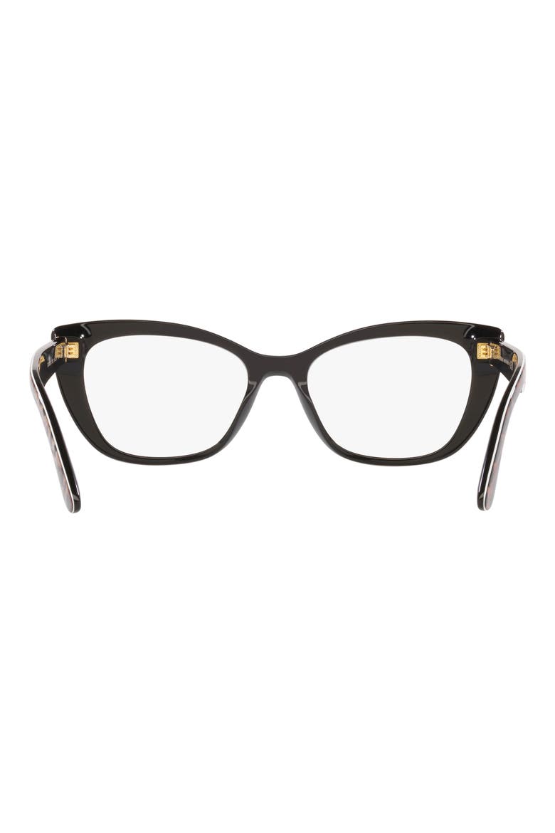 54mm Cat Eye Optical Glasses, Alternate, color, BLACK BROWN