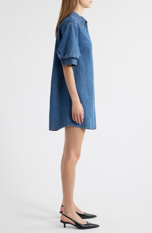 Frame Womens Antonia Play Short-sleeve Denim Midi Dress
