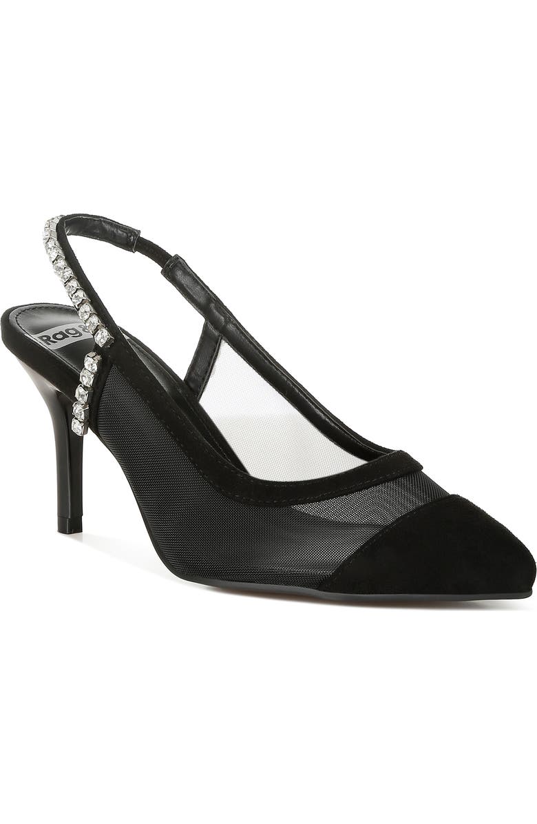 Rag & Co Yaga Slingback Pump, Main, color, Black