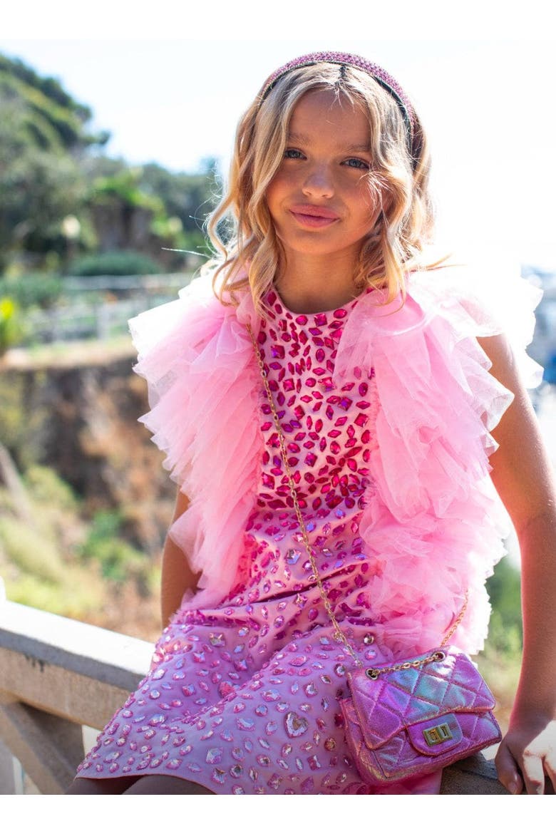 Limited Edition Bejeweled Dress, Alternate, color, Pink