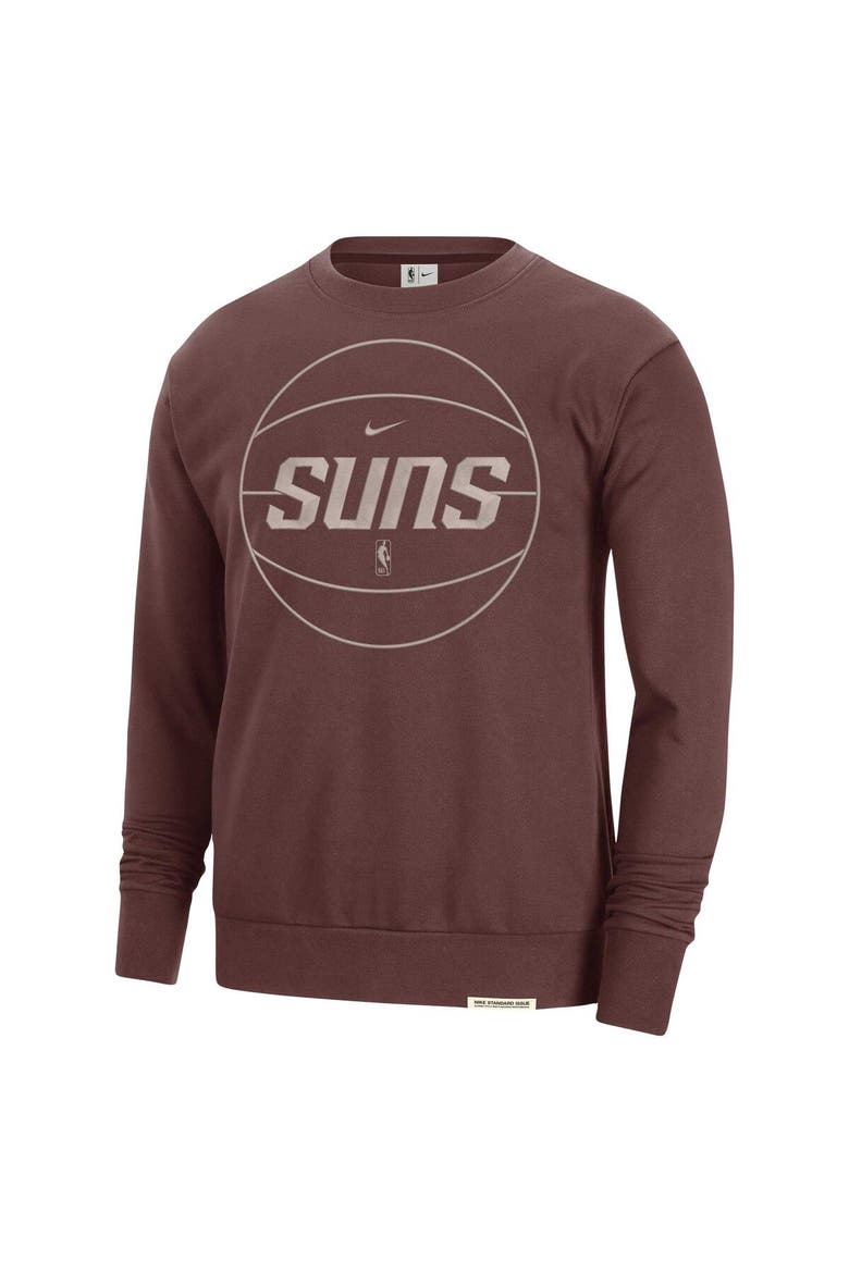 Men's Nike Garnet Phoenix Suns 2023/24 Authentic Standard Issue Travel Performance Pullover Sweatshirt, Alternate, color, Garnet