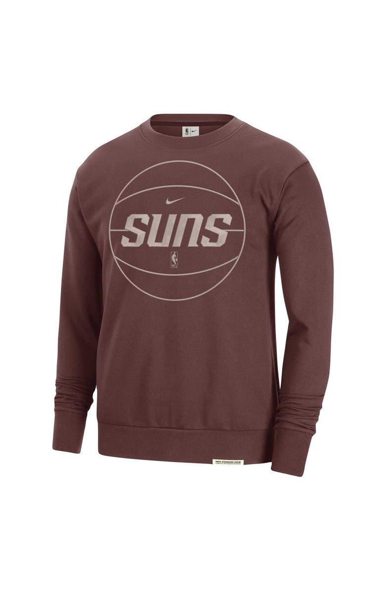 Nike Men's Nike Garnet Phoenix Suns 2023/24 Authentic Standard Issue Travel Performance Pullover Sweatshirt, Alternate, color, Garnet