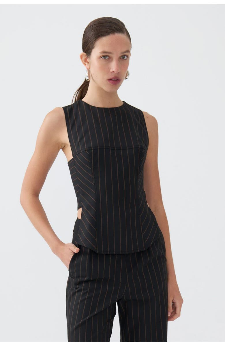 Nocturne Striped Blouse, Main, color, 