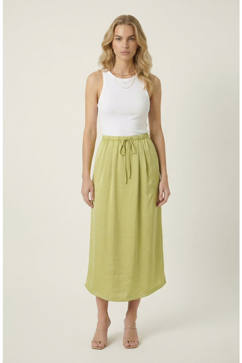 Midi Skirt, Alternate, color, Chartreuse