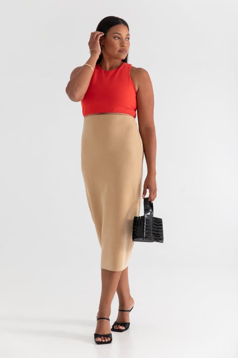 The Cupro Sculpt Racerback Midi Dress