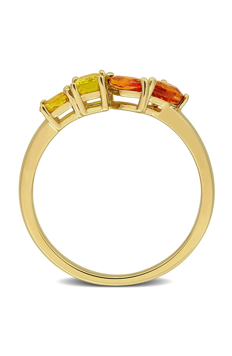 Julianna B. Orange & Yellow Sapphire Four-Stone Ring, Alternate, color, Sapphire