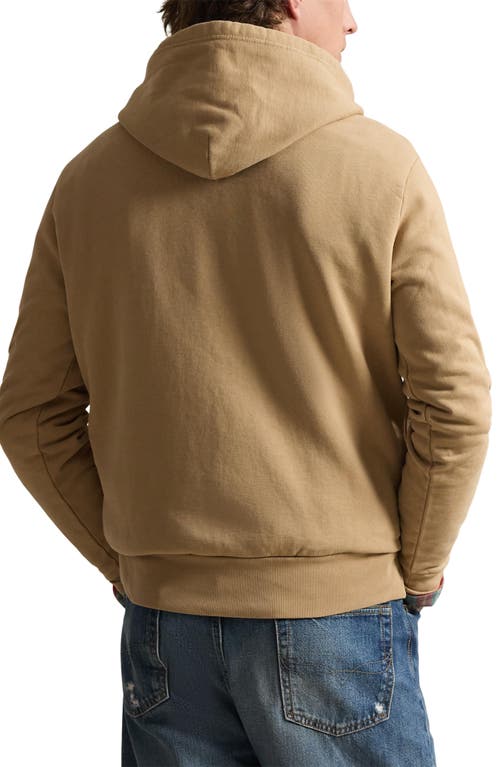 Polo Ralph Lauren Loopback Cotton Fleece Hoodie In Brown