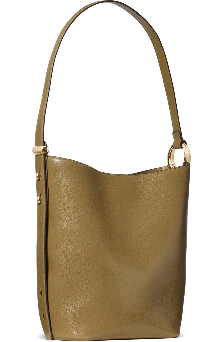 Kate Spade New York halo glazed leather bucket bag, Alternate, color, Dried Thyme