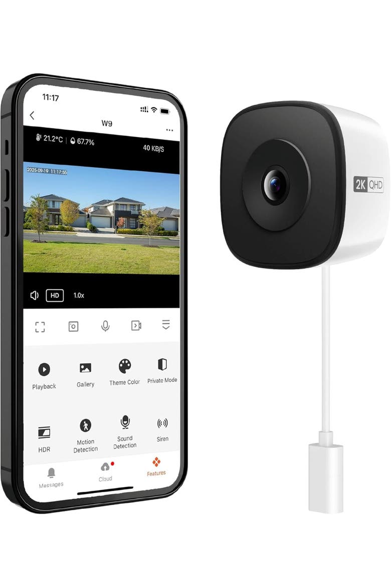 Security Camera, Main, color, White