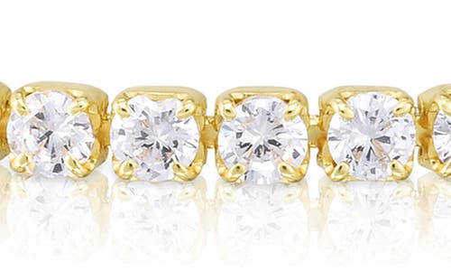 Glaze Jewelry Cubic Zirconia Tennis Slider Bracelet In Gold